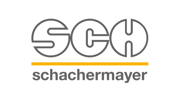 Logo Schachermayer in gelb und dunkelgrau