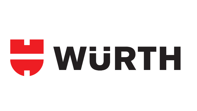 Logo W&uuml;rth in schwarz und rot