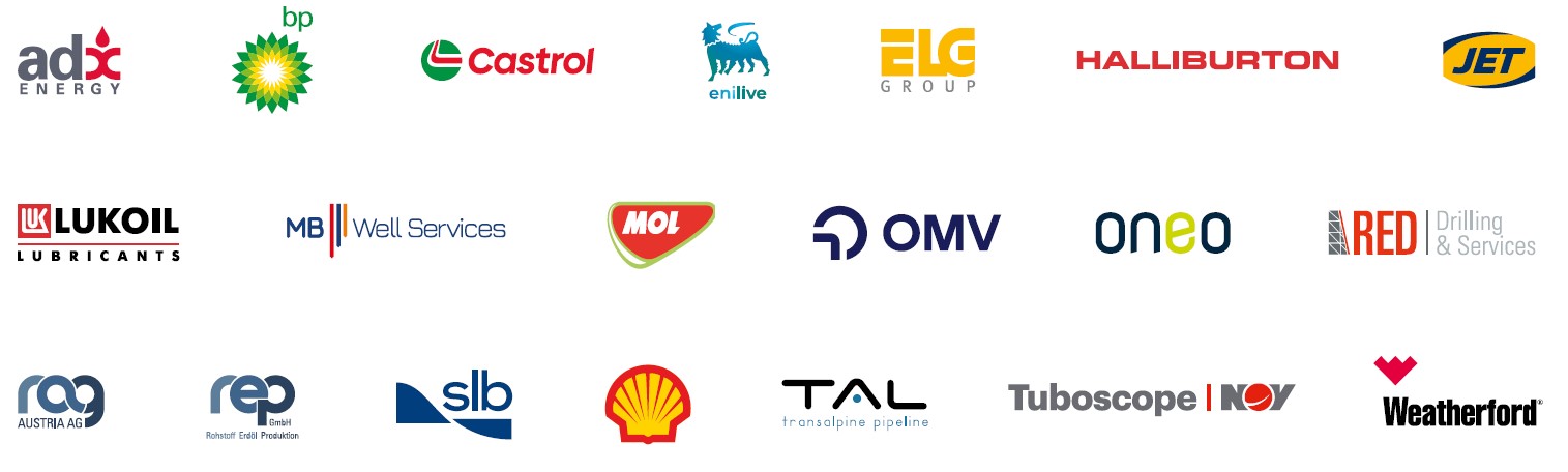 Logos der Mitgliedsfirmen des Fachverbands der Mineral&ouml;lindustrie