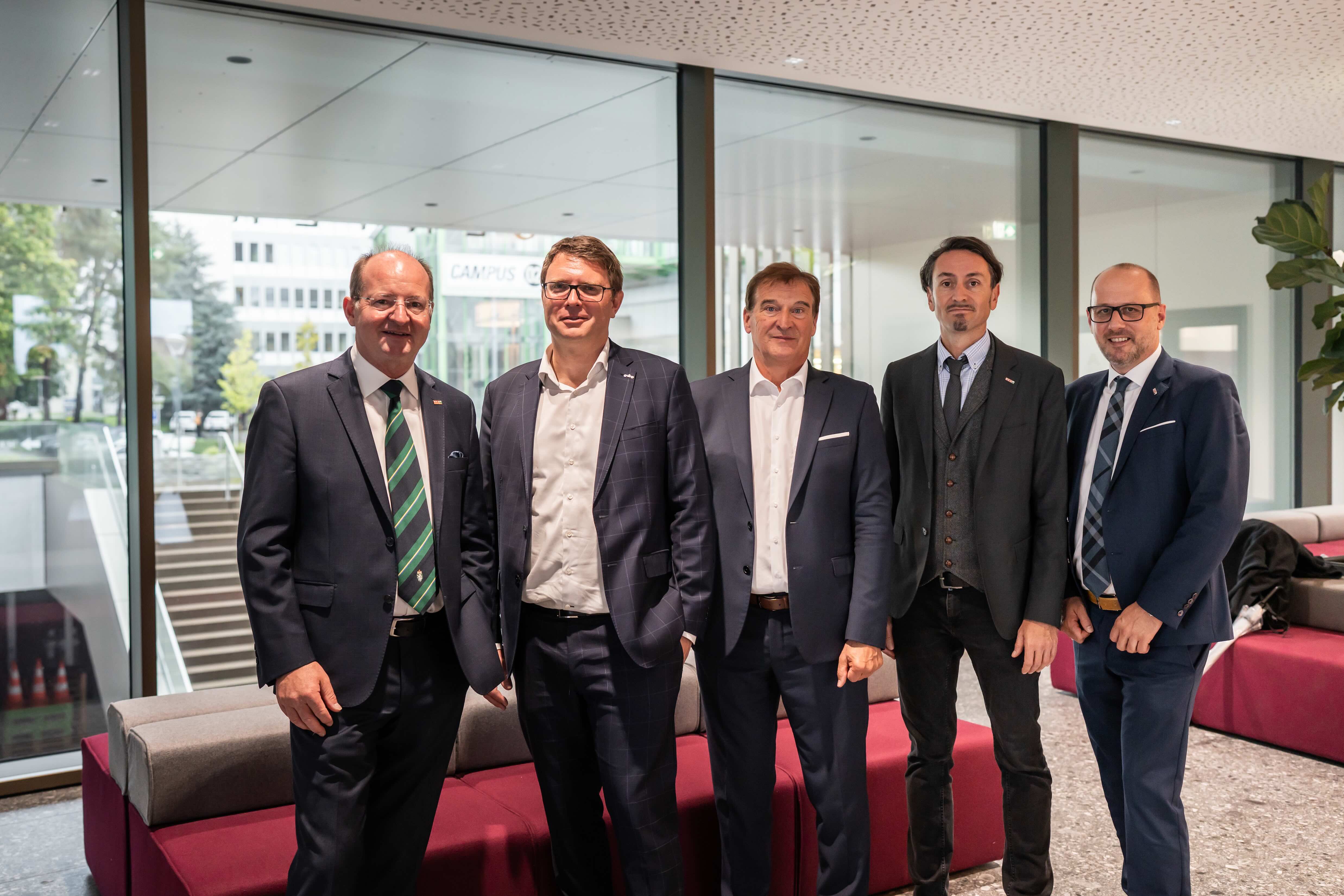 Ritter, Erlach, Brunner, Verhounig und Röck (v.l.)