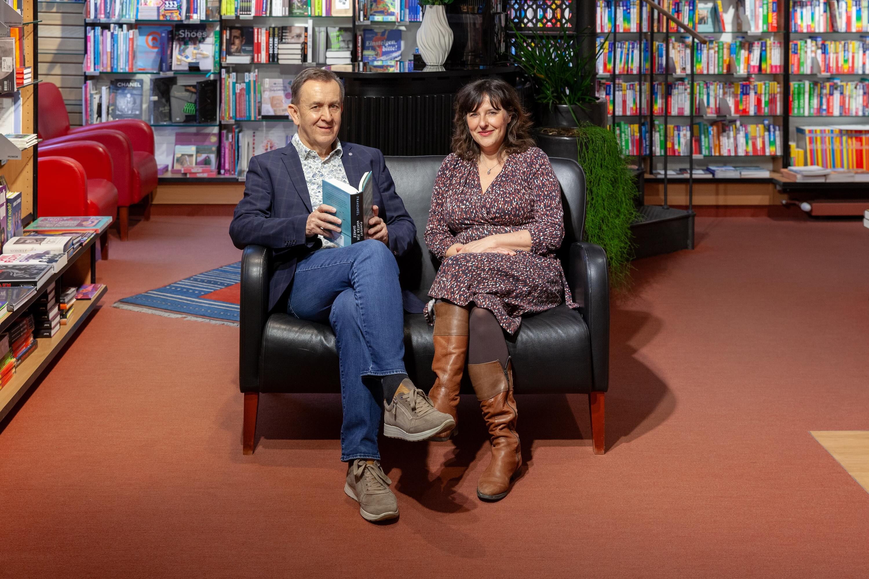 Gesch&auml;ftsführung Buchhandlung Plautz, v.l.: Claus Schwarz, Petra Schaller