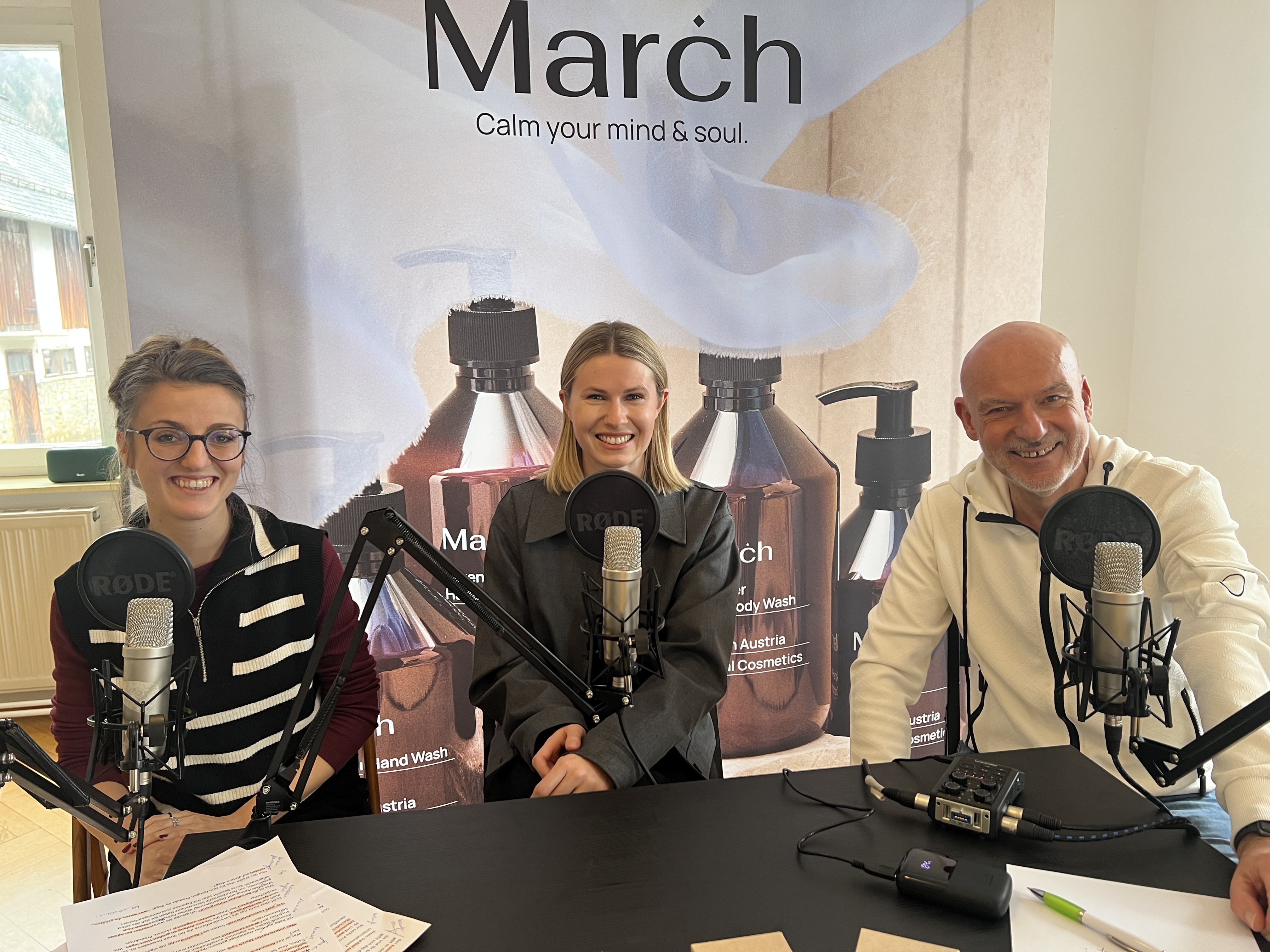 Andrea Jerković, Julia W&uuml;nscher und Peter Siegmund