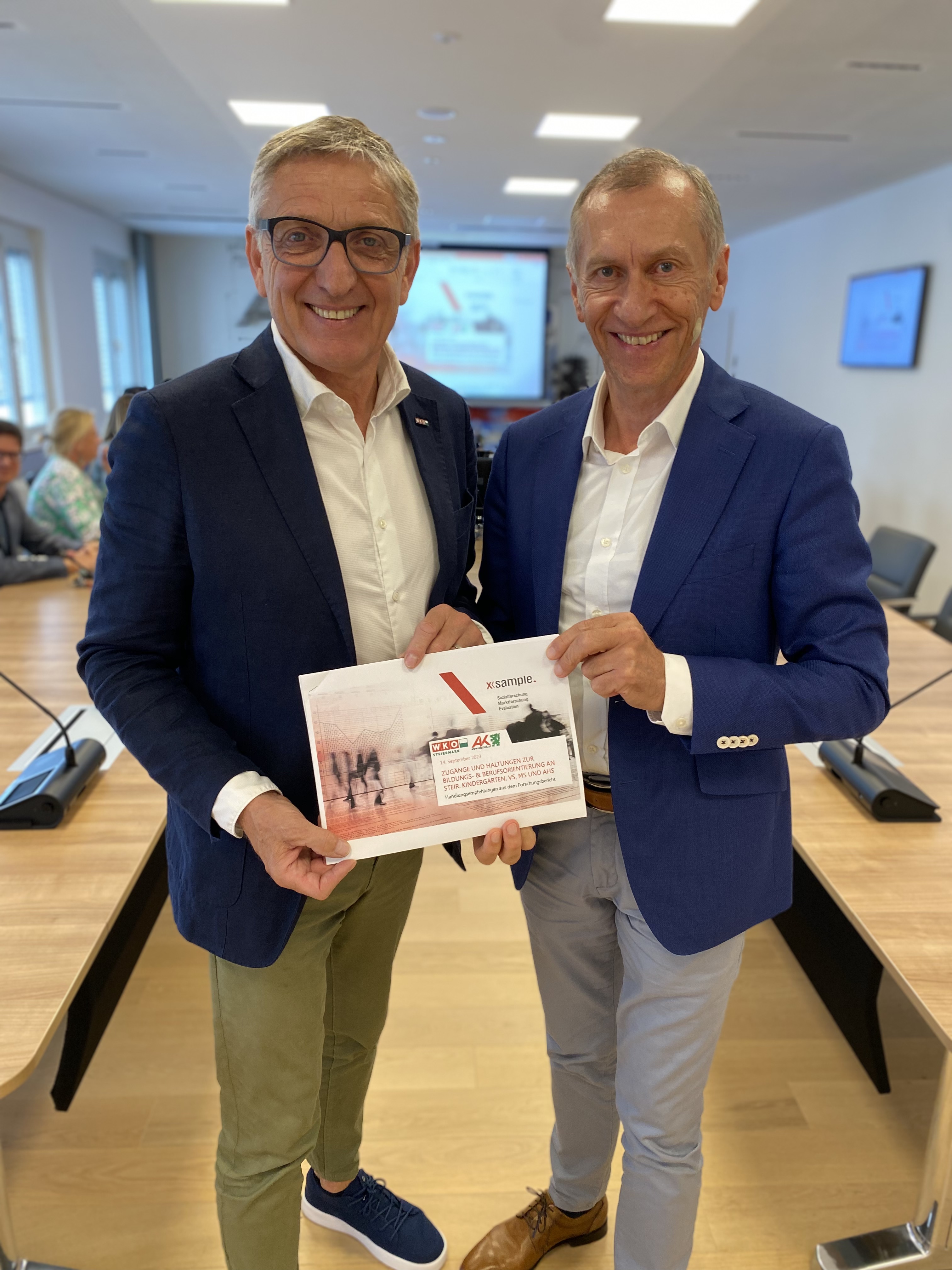  WKO Steiermark Pr&auml;sident Josef Herk und AK Steiermark Pr&auml;sident Josef Pesserl
