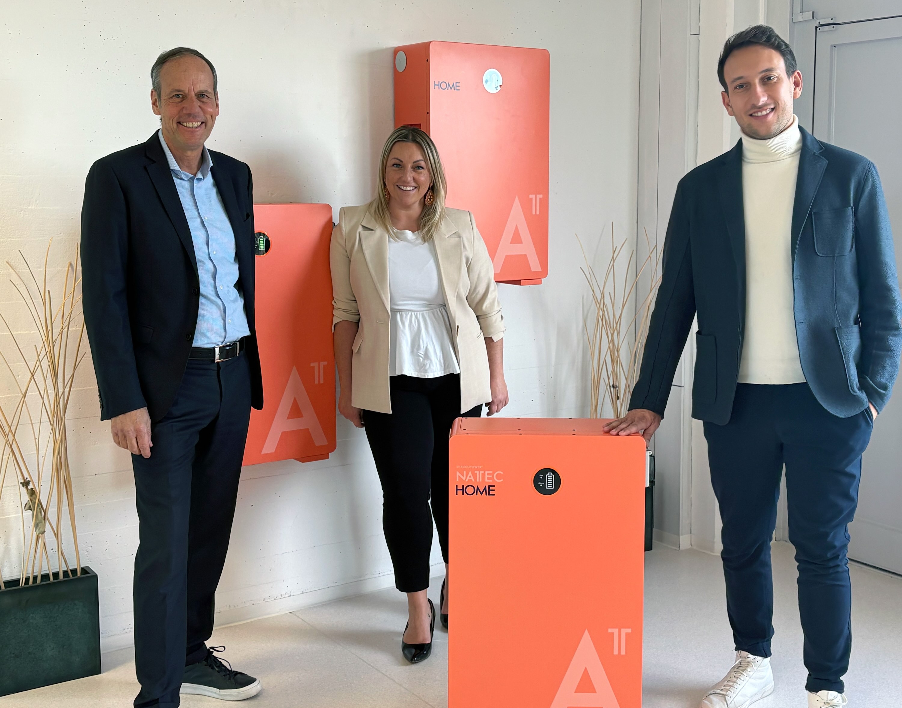 Manfred Zettl, Bettina Haberler und Moritz Minarik (v.l.) von Accupower