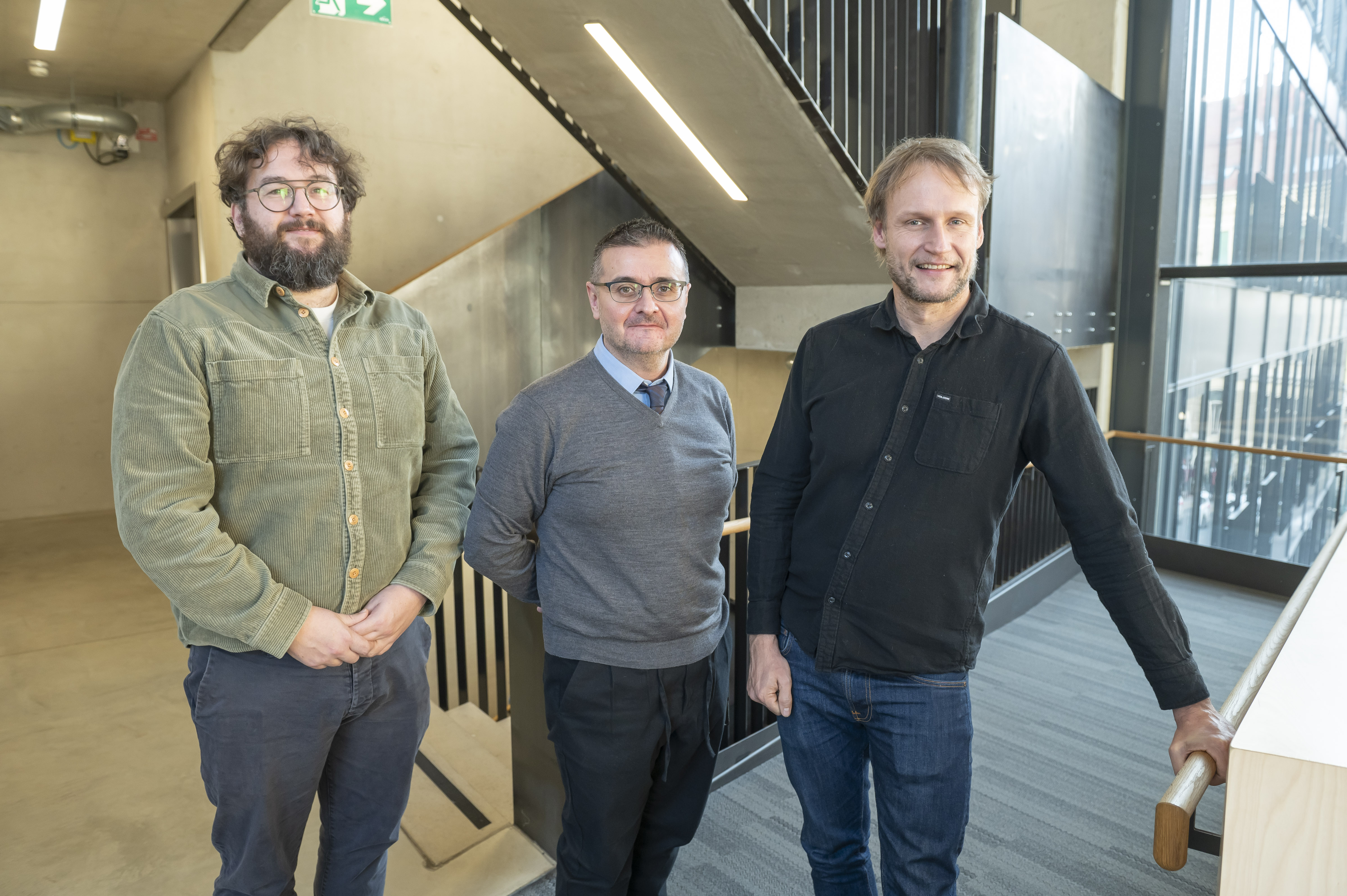 Barnaby Caven (CTO), Enrico Cozzoni (CSO) und CEO Jan Anders Karlsson (v.l.)