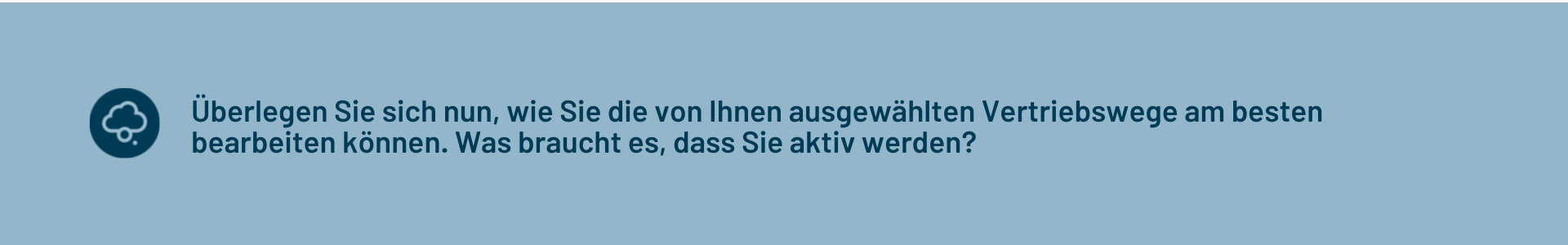 &Uuml;berlegungen Absatzwege