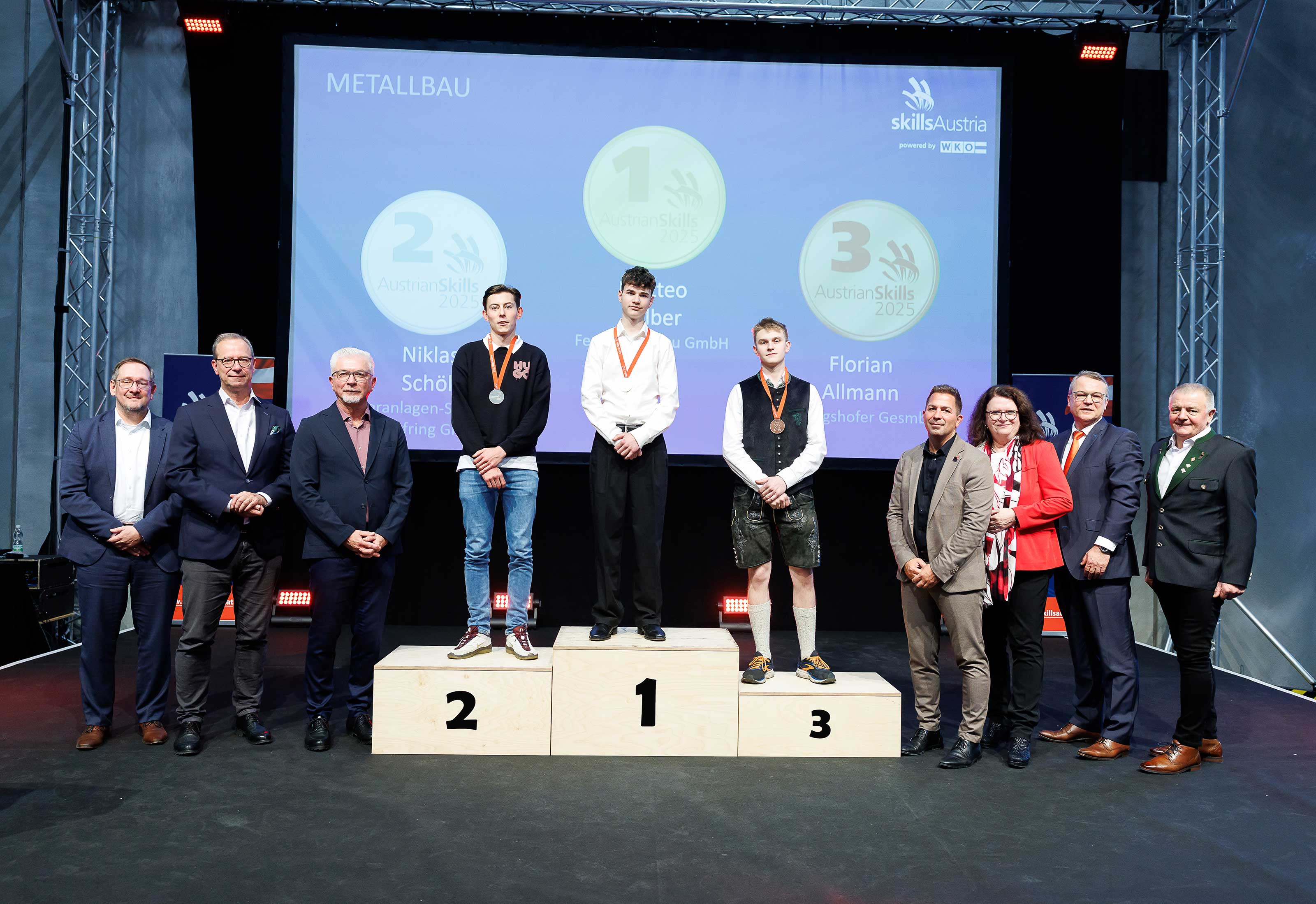 Gewinner der AustrianSkills 2025 im Beruf Metallbau