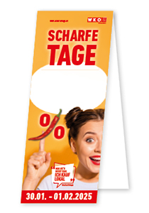 Preisaufsteller #scharfetage