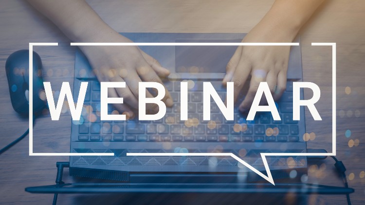 Laptop, H&auml;nde. Webinar