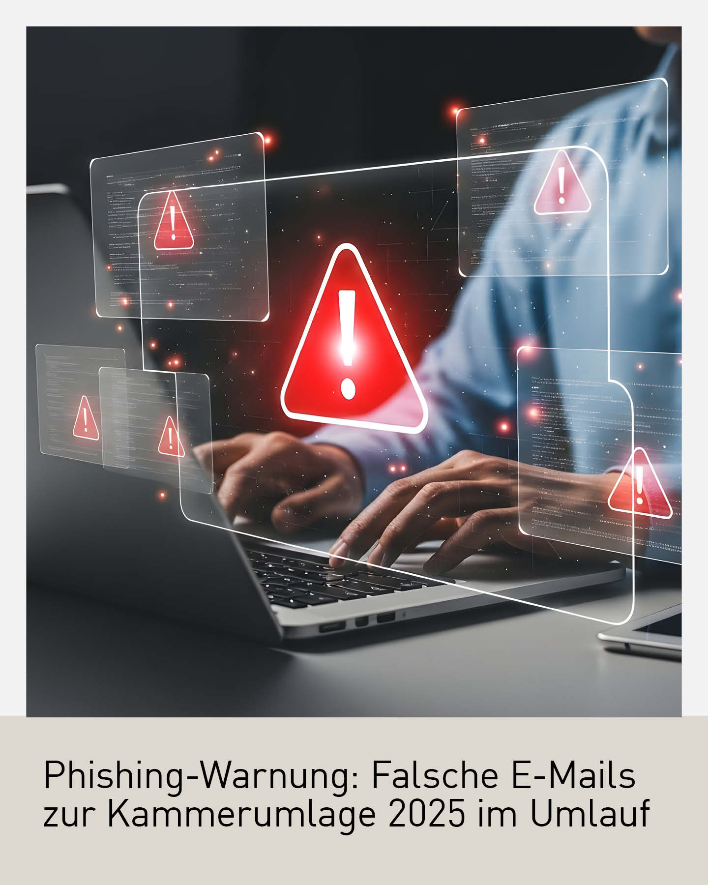 Warnhinweis der Wirtschaftskammer Österreich: Achtung vor gefälschten E-Mails zur Kammerumlage 2025 mit betrügerischen Links oder Anhängen – aktuelle Phishing-Warnung der WKO.