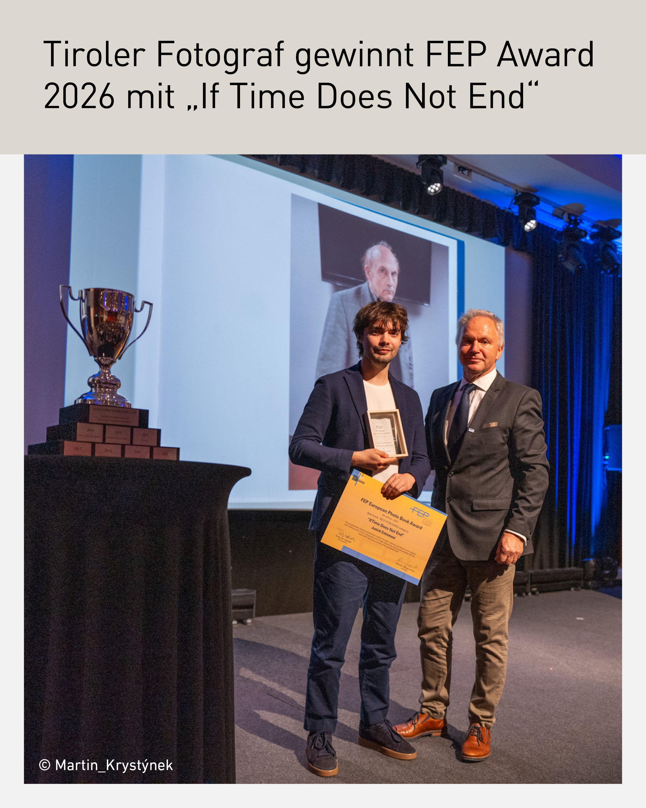 Tiroler Fotograf gewinnt FEP Award 2026 mit &bdquo;If Time Does Not End&ldquo;