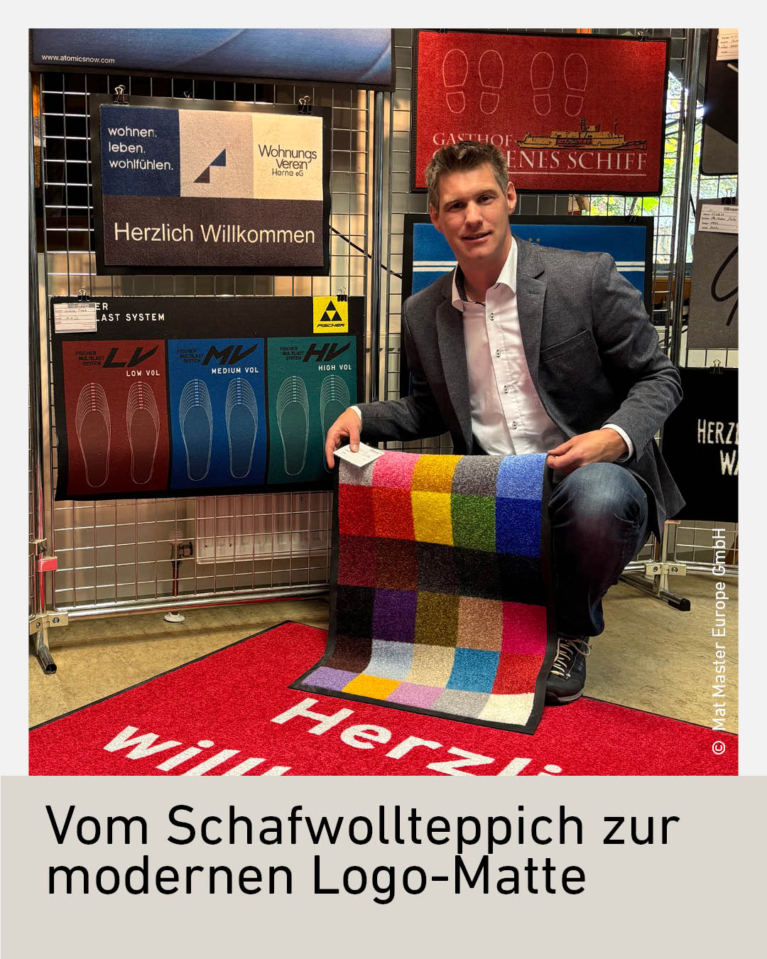 Sebastian Bruggers Firma Mat Masters fertigt auf Kundenwunsch zugeschnittene Teppiche