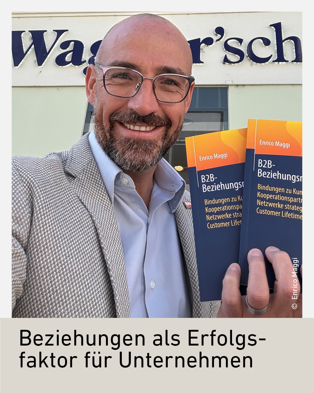 Enrico Maggi pr&auml;sentiert sein Buch zum Thema B2B-Beziehungsmanagement. Im Fokus stehen erfolgreiche Gesch&auml;ftsbeziehungen, Kundenbindung, Netzwerke und nachhaltige Unternehmensentwicklung als Erfolgsfaktor f&uuml;r Unternehmen.