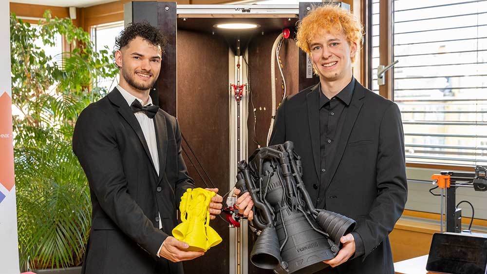 Platz 3 bei &bdquo;Be the Best 2026&ldquo; ging an Nico Zehetner und Dominik Fiegl von der HTL Anichstra&szlig;e und ihren Gro&szlig;raum-3D-Drucker.