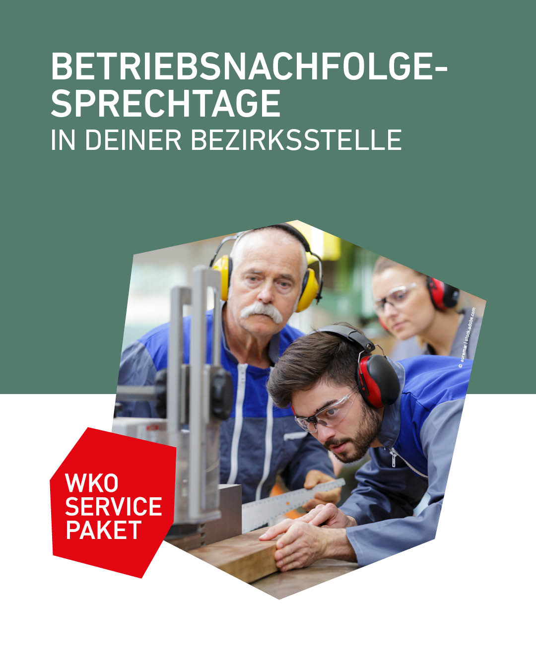 Betriebsnachfolge-Sprechtage der Wirtschaftskammer Tirol: Mehrere Personen arbeiten gemeinsam an einer Maschine in einem Produktionsbetrieb. Die WKO Tirol unterst&uuml;tzt Unternehmer:innen bei Betriebs&uuml;bergabe, Unternehmensnachfolge und Nachfolgeplanung mit individueller Beratung in den Bezirksstellen.