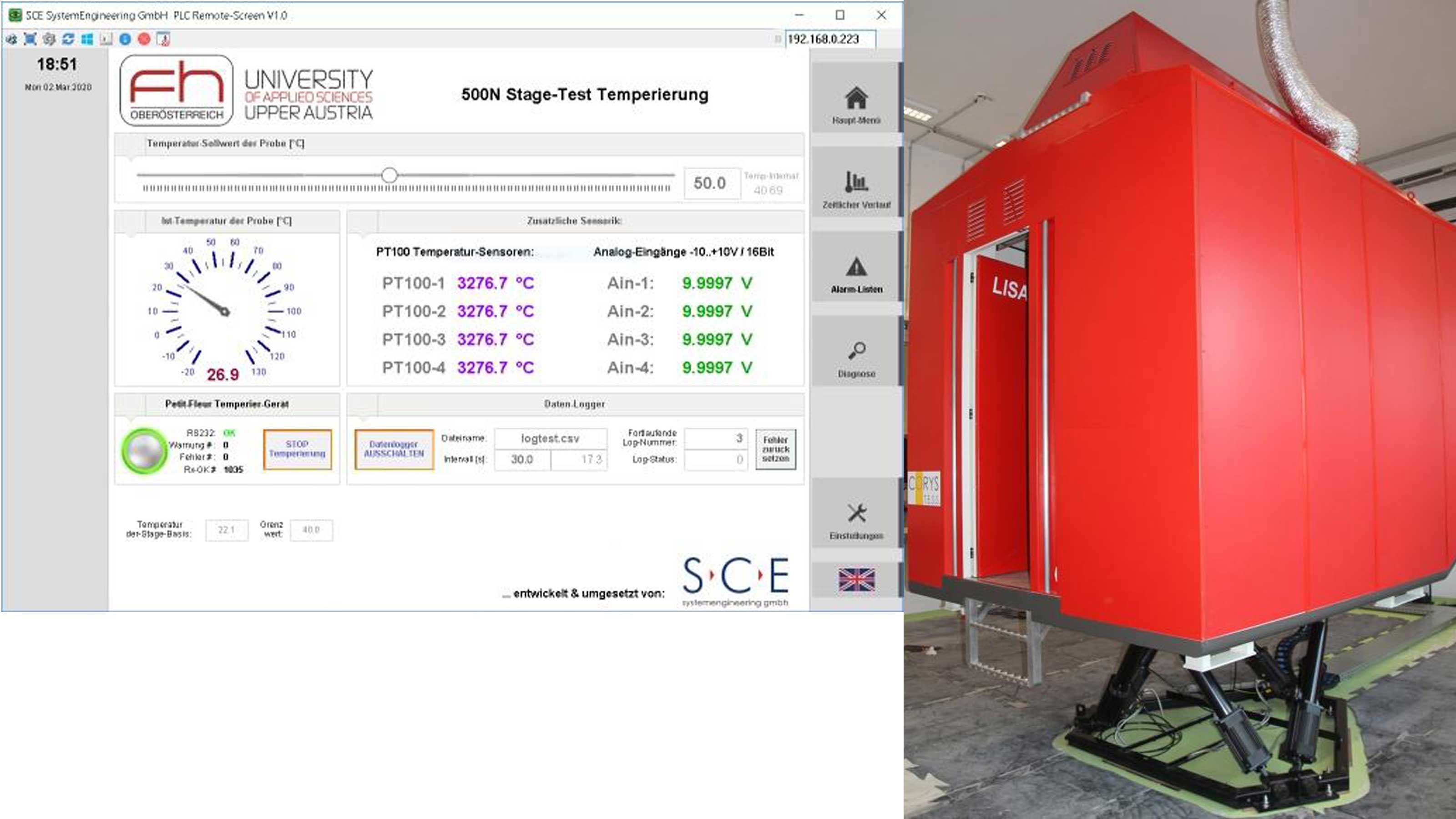 Visualisierung einer Industrie-Automatisierung und Simulator Upgrade, Reparatur