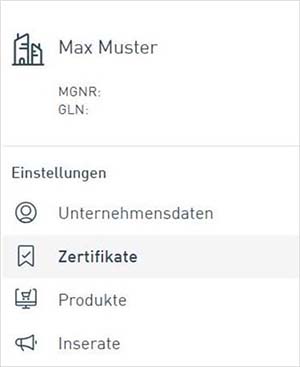 Screenshot des Men&uuml;s zur Eingabe von Daten im WKO Firmen A-Z