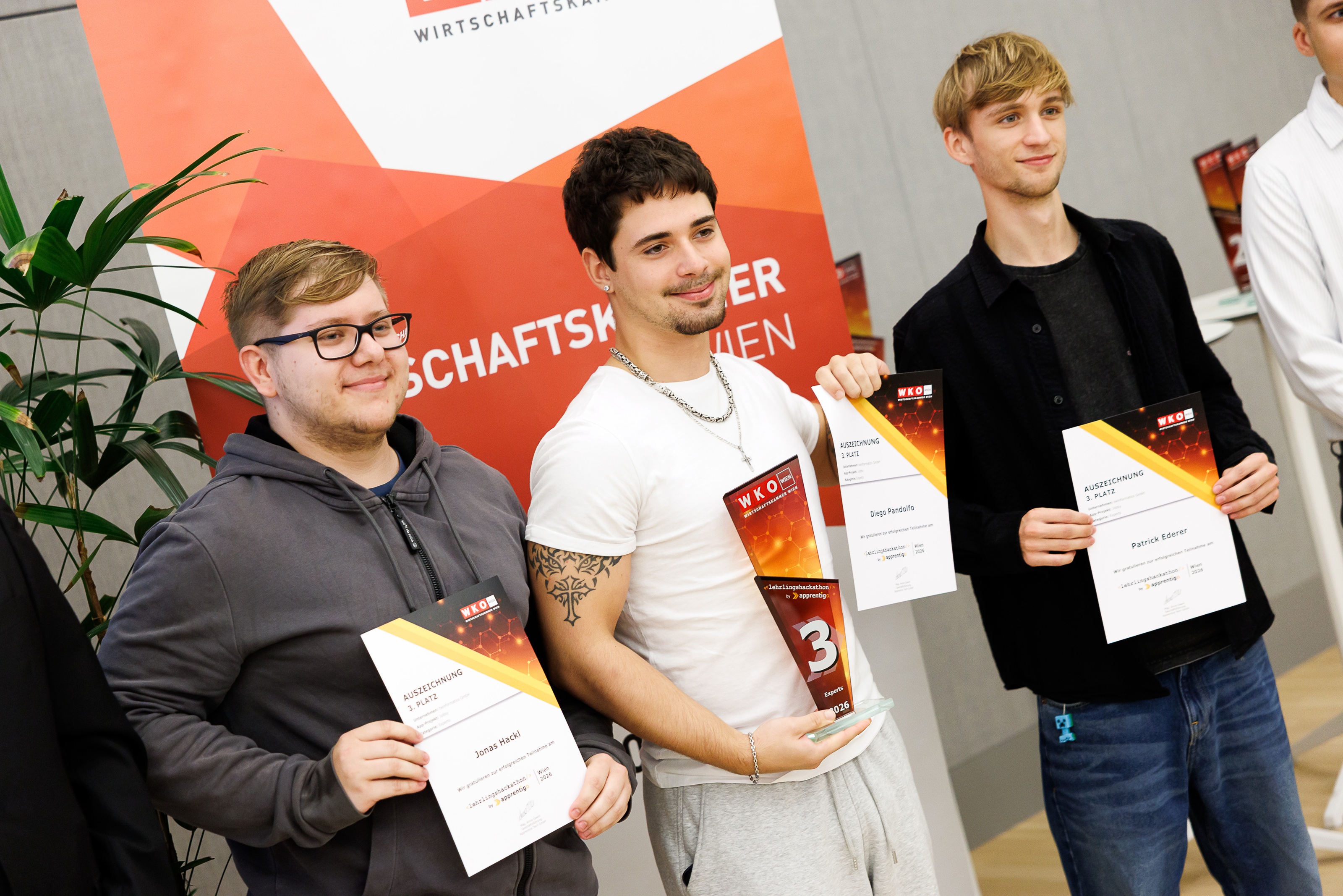 Wiener Lehrlingshackathon 2026: Die drei Gewinner des 3. Platzes