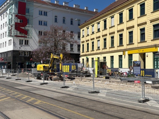Baustelle &Auml;u&szlig;ere Mariahilfer Stra&szlig;e