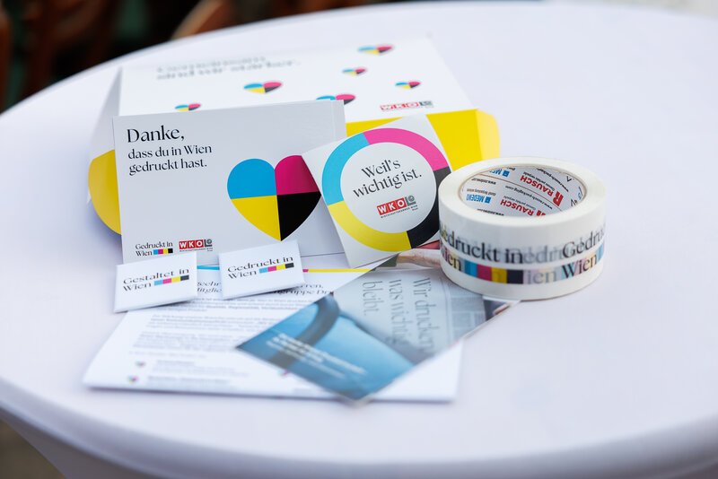 Drucksorten der Imagekampagne der FG Druck Wien