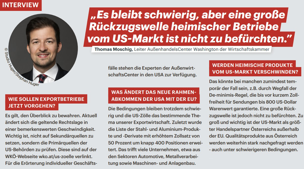 Thomas Moschig, Leiter AußenhandelsCenter Washington der Wirtschaftskammer