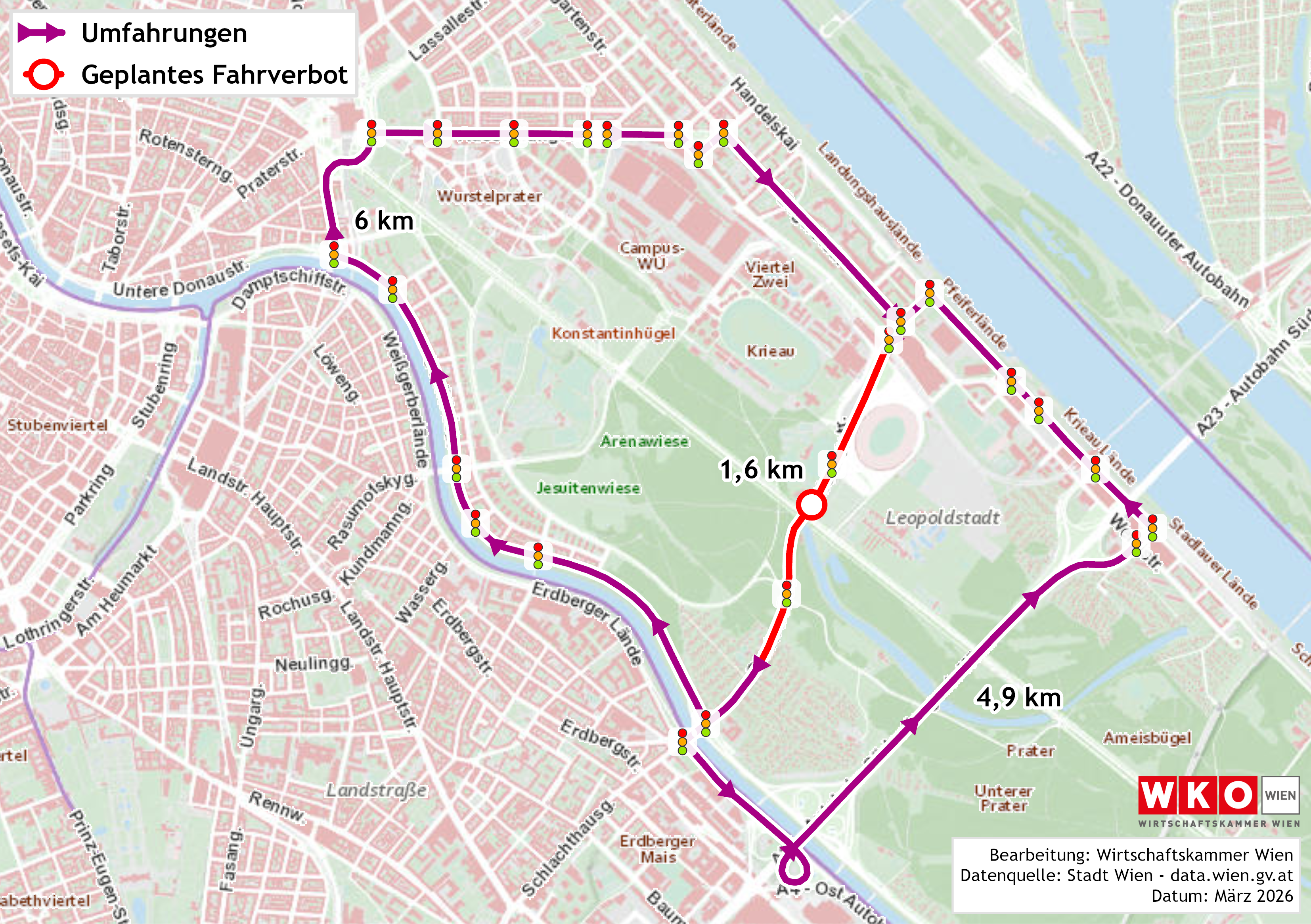 Umwege wegen gesperrter Stadionallee 