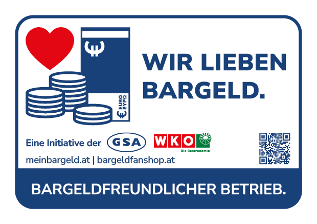 GSA Sticker Bargeld mit QR-Code